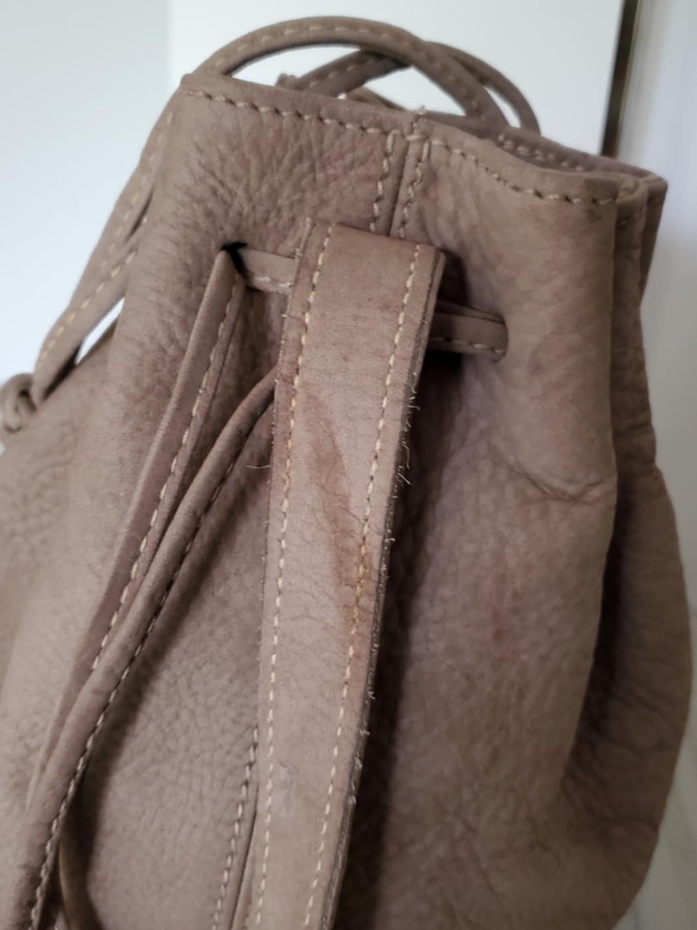 Vintage Coach #4931 Sonoma Drawstring Bucket Bag Distressed Nubuc - Picture 9 of 10